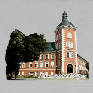 Kamenice nad Lipou - magnet ořez