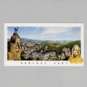 Karlovy Vary - Panorama - Karel IV - magnet DL