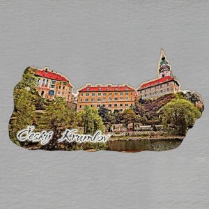 Český Krumlov - magnet ořez