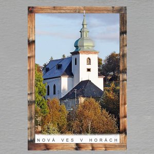 Nová Ves v Horách - magnet C6 rám dvojitý