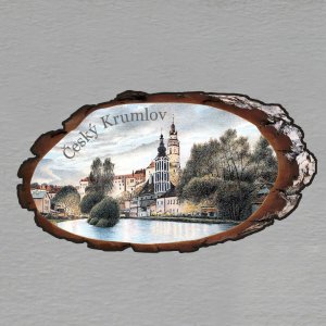 Český Krumlov - magnet kůra ovál