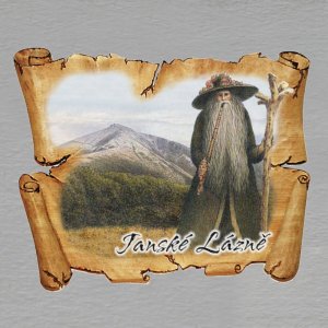 Janské Lázně - Krakonoš - magnet pergamen