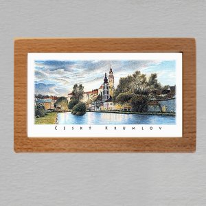 Český Krumlov - magnet rámeček masiv vklad