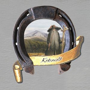 Krkonoše - Krakonoš - magnet podkova