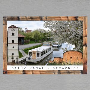 Strážnice - Baťův kanál - magnet C6 rám dvojitý