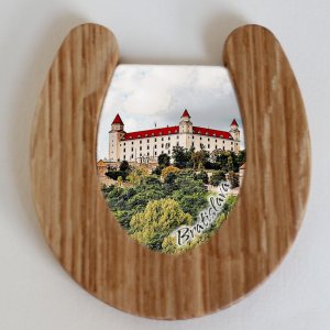 Bratislava - Hrad - magnet podkova rámeček masiv