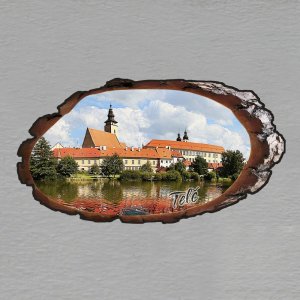 Telč - magnet kůra ovál