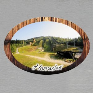 Harrachov - magnet ovál rám