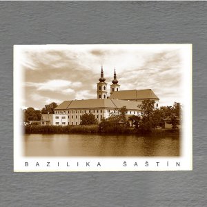 Šaštín - Bazilika - pohled C6 - sépie