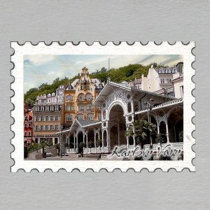 Karlovy Vary - magnet známka