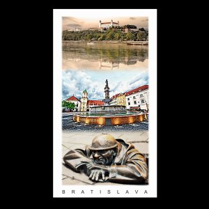 Bratislava - Hrad - kašna - socha  magnet DL