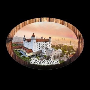 Bratislava - Hrad - magnet ovál rám