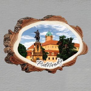 Poděbrady - magnet kůra malá