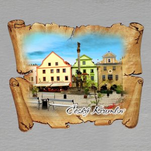 Český Krumlov - magnet pergamen