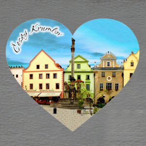 Český Krumlov - magnet srdce