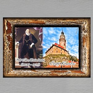 Český Krumlov - magnet C6 rám starý