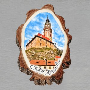 Český Krumlov - magnet kůra malá