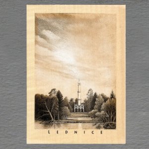 Lednice - Zámek - pohled C6 - sépie