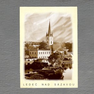 Ledeč nad  Sázavou - pohled C6 - sépie