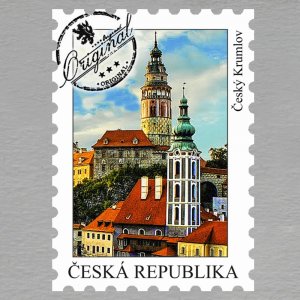 Český Krumlov - magnet známka