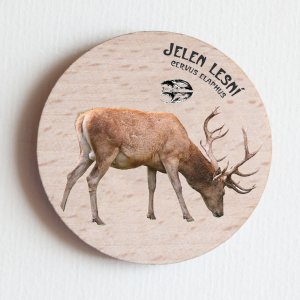 Jelen - magnet kulatý