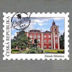 Dětenice - zámek - magnet známka