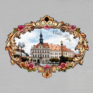 Česká Lípa - magnet rám ornament