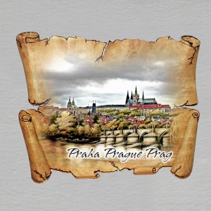 Praha - Hradčany - magnet pergamen