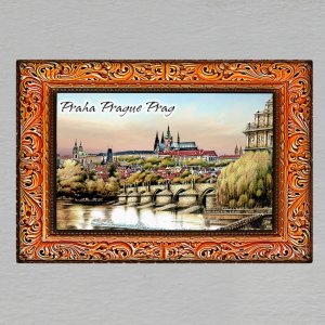 Praha - Hradčany - magnet rám reliéf - dvojitý