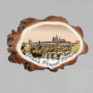 Praha - Hradčany - magnet kůra malá