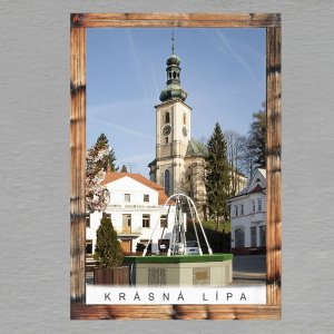 Krásná Lípa - magnet C6 rám dvojitý