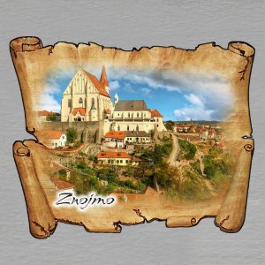 Znojmo - magnet mini pergamen