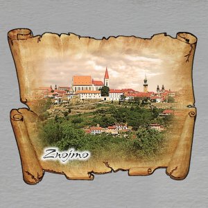 Znojmo - magnet mini pergamen