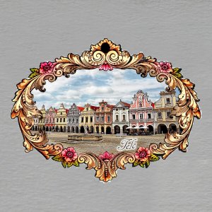 Telč - magnet rám ornament