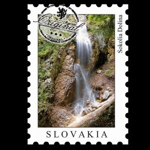 Slovenský raj - Sokolia dolina - magnet známka