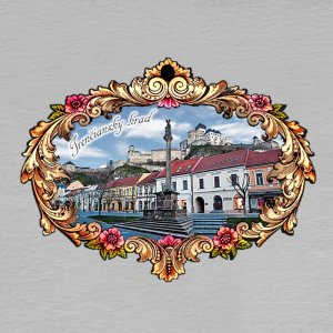 Trenčiansky hrad - magnet rám ornament