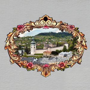 Banská Štiavnica - magnet rám ornament