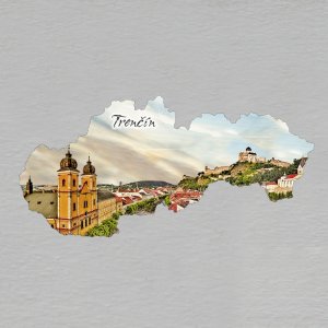 Trenčín - magnet mapa