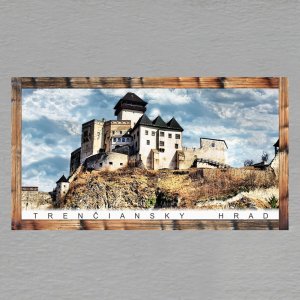 Trenčiansky hrad - magnet DL rám dvojitý