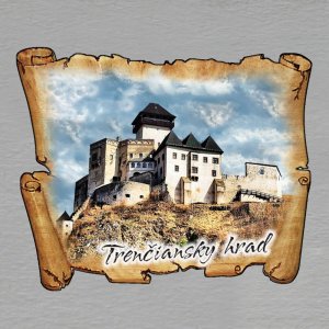 Trenčiansky hrad - magnet mini pergamen