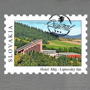 Liptovský Ján - Hotel Máj - magnet známka