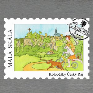 Malá Skála - Koloběžky Českého ráje - magnet známka