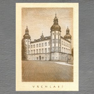 Vrchlabí - Zámek - pohled C6 - sépie