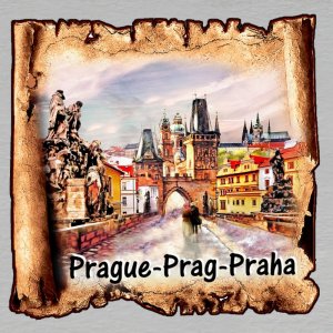 Praha - Mostecká brána - magnet papyrus