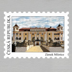 Milotice - zámek - magnet známka