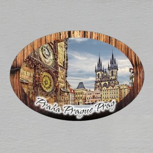 Praha - Týnský chrám - magnet ovál