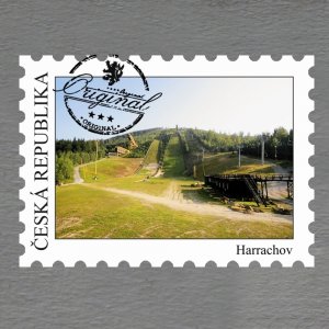 Harrachov - můstky - magnet známka