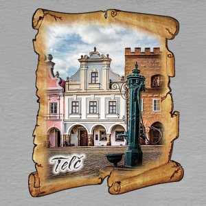 Telč - magnet mini pergamen