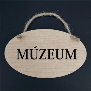 Múzeum - cedulka ovál