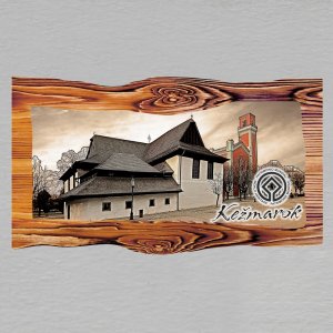 Kežmarok - logo - magnet prkno dvojitý